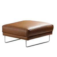 Canapé ottoman de style nordique pour salon, en cuir véritable avec structure en bois massif, décoration intérieure, utilisation à la maison, en cuisine et à l'école