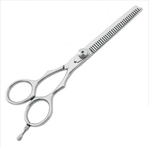 Tijeras de Adelgazamiento de Acero Inoxidable con Acabado Pulido y Anillo de Goma, Tijeras Profesionales de Salón para Texturizar y Mezclar el Cabello - Product Image 4