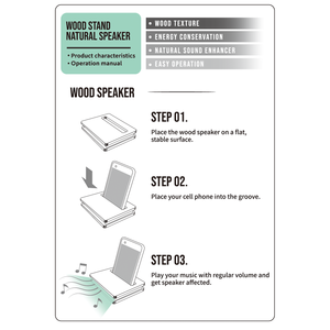 Tùy Chỉnh Xách Tay Bằng Gỗ Loa Gấu Điện Thoại Chủ Khuếch Đại Cho Điện Thoại - Product Image 6