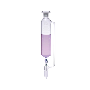 Entonnoir de laboratoire gradué cylindrique Borosil de vente chaude avec robinet d'arrêt à clé pour une utilisation en laboratoire - Product Image 1