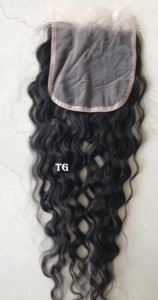 Haute Qualité 100% Indien Temple Vierge Remy Cheveux Naturel Bouclés 5*5 Transparent Dentelle Fermeture Doux Direct Extensions de Cheveux Humains - Product Image 2