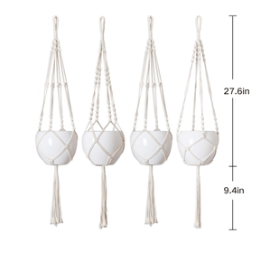ที่แขวนต้นไม้ตกแต่งบ้านแบบแขวนผนัง ทำจากผ้าฝ้ายมาคราเม่ - Product Image 1