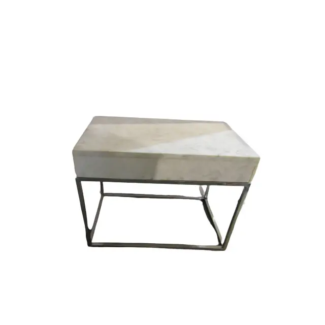 Marble Top Coffee Table Based In Metal With Gold Finishing Based Sofa Table Center Table