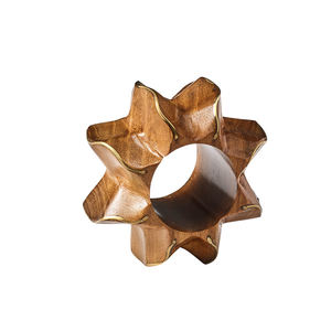 Rond de serviette en bois en forme de poisson, Rond de serviette fait main - Product Image 5