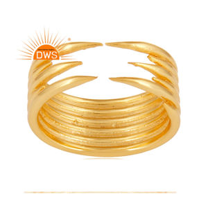 แหวนเงินแท้ชุบทองคุณภาพสูง ปี 2026 สำหรับผู้หญิง ผู้ผลิตเครื่องประดับเงิน - Product Image 1