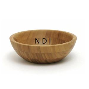 Cuenco de madera para servir de almacenamiento de alimentos de calidad superior, ensaladera de aperitivos de frutas de madera maciza - Product Image 1