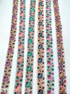 Rubans et lacets brodés à la main pour robe de mariée, faites à la main, de style indien, en tailles et couleurs assorties, 1 pièce - Product Image 2