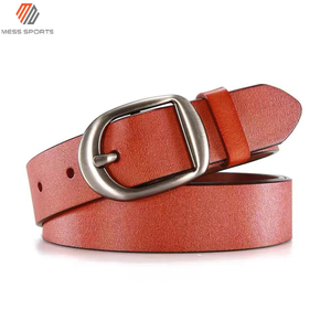 Cinturón Casual de Cuero Genuino, Hebilla de Metal Rectangular, Diseño de una Sola Pieza, Color Sólido, Cinturón para Hombre - Product Image 5
