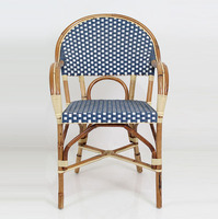 Fauteuil bistrot français contemporain en rotin Matignon pour la maison, la villa et le salon