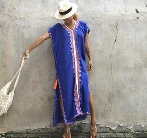 Caftan à pampilles style Boho, vêtements pour femmes, en dentelle brodée à rayonne, nouvelle collection - Product Image 1