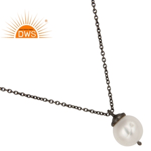 Pendentif en pierre de perle blanche naturelle de haute qualité 2026 pour femmes, fabricant de bijoux - Product Image 2