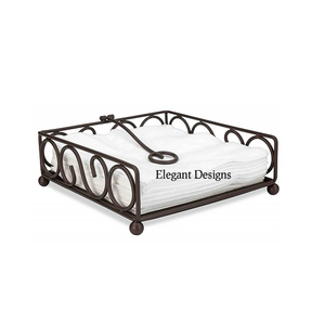 Porte-serviettes suspendu en métal, décoration de table, vente en gros, porte-mouchoirs de luxe, forme personnalisée, fait main, moderne et contemporain - Product Image 6