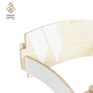 Amazing Modern Chair with Solid Back in Resistant Natural Birch Wood 12mm Interlocking System. Made in Italy Design by WLLALLA - Product Image 2