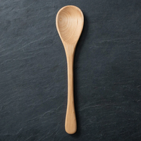 Cuchara de madera ecológica, cucharillas de madera con logotipo personalizado, 50 unidades