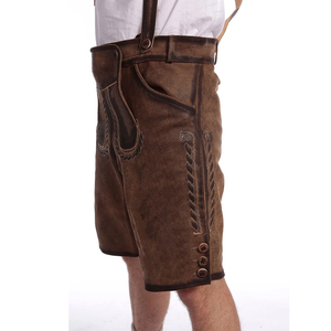 Lederhosen กางเกงขาสั้นเบอร์มิวดา,กางเกงขาสั้นแฟชั่นสไตล์บาวาเรียทำจากหนังฟอกฝาดสำหรับเด็กผู้ชาย - Product Image 3
