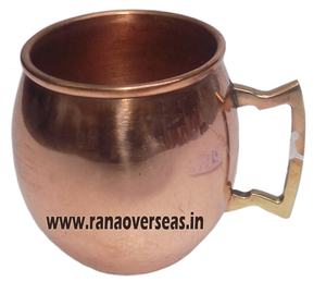 Tasse Vodka en cuivre pur faite à la main avec manche en laiton, mulet de moscou pur, pour Bar et Restaurant, livraison gratuite - Product Image 2