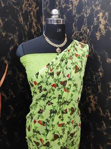 Look le plus beau et le plus tendance vêtements de mariage Georgette séquence travail Saree avec chemisier pièce dames femmes portent en gros Surat Apparelgarment - Product Image 4