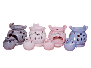 Quemador de aceite de incienso de cerámica cuadrado decorativo para el hogar ecológico, quemador de aceite ligero de té hecho a mano y difusor de Aroma - Product Image 5