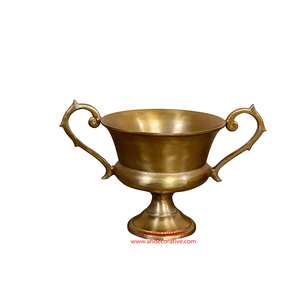 Vase à fleurs en métal plaqué or, qualité supérieure, porte-fleurs fait à la main, centre de table à vendre - Product Image 1