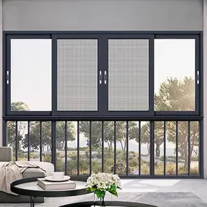 Doppel verglasung Aluminium Schiebefenster Design Schiebefenster mit Moskito netz