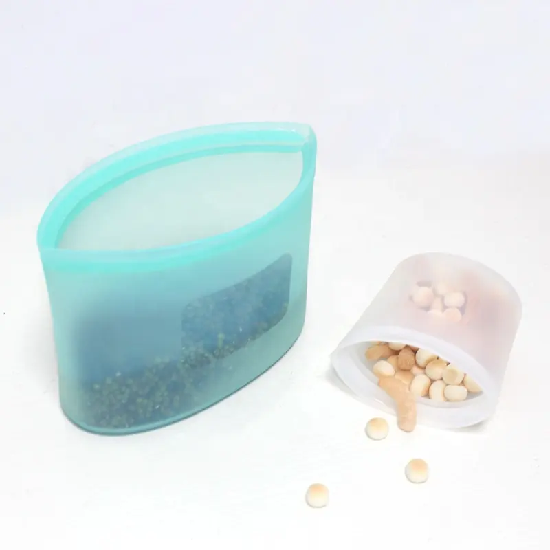 Hot Selling Easy Stand Up Freezer Reusable Silicone Food Storage Bag
