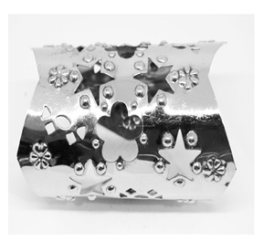 Bracelet Chunky Embossé Tendance en Or Poli et Argent Brillant Non-Allergène 3mm Oregon 2025 – Collection Noël - Product Image 6