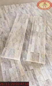 Phong cách thiết kế công nghiệp trắng/xám/xanh tự nhiên thạch anh trắng/đá cẩm thạch tường Ốp xếp chồng lên nhau bảng đá nuôi cấy cho biệt thự chia - Product Image 3