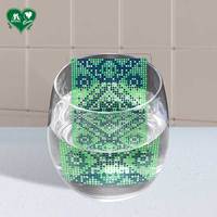 Cartes à Jouer Personnalisées en Plastique Transparent Vert Mosaïque, Finition Brillante, Revêtement Unique, 58x88mm, 54 Cartes, Poker, Usage Familial