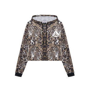 Pull-over à capuche court pour femmes en noir, vêtements décontractés, hauts à capuche courts pour femmes - Product Image 2