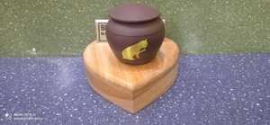 Patte en laiton bleue brillante pour animaux de compagnie gravée ODYSSEY, urne de crémation pour animaux de compagnie, fournitures funérailles cuivworld inde - Product Image 6