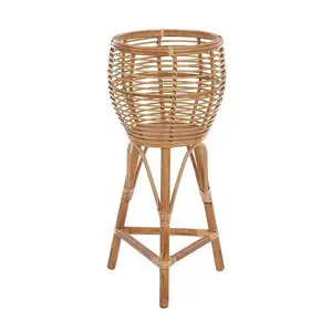 Vietnamese High Selling Rattan Woven Planter Basket With Legs/Flower Pots/ Plant Pots Stand Natural Colour 100%