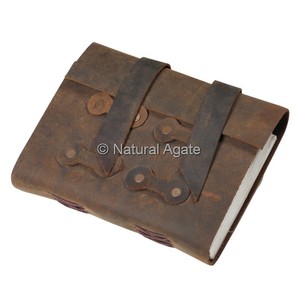 วารสารหนังสีน้ำตาล | วารสารหนังพิมพ์แบบกำหนดเอง - Product Image 2