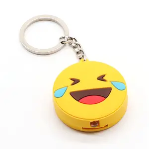 Nhà Sản Xuất Ánh Sáng LED Khuyến Mại Quà Tặng Thương Hiệu Biểu Tượng Tùy Chỉnh Cao Su 3D Pvc Keychain