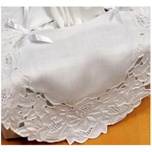 Cubierta de caja de pañuelos bordada, cubierta rectangular de alta calidad de algodón Floral con borde festoneado para decoración del hogar y Hotel - Product Image 2