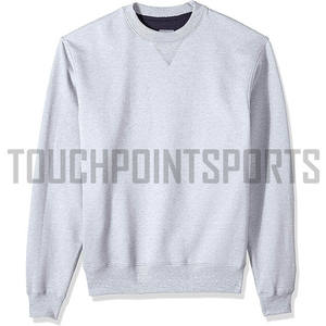 Vente en gros sweat-shirt col ras du cou personnalisé 100% coton sweat-shirt oversize blanc - Product Image 3