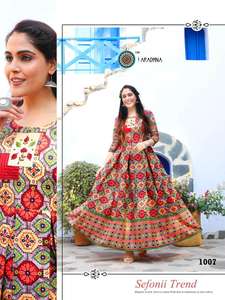 Anarkali Kurta en coton bleu pour femme Causal Wear Ethnic Kurta For Every Festival And Function - Product Image 6