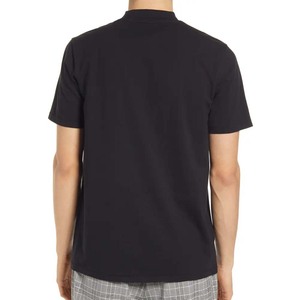 T-shirt court en coton biologique T-shirt pour hommes Couleur unie Col rond Demi manches Loose Casual T-shirt Logo T-shirt pour hommes - Product Image 4