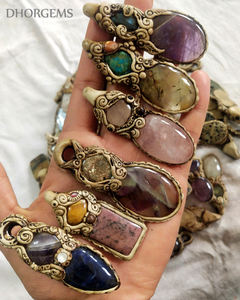 Breloques en pierres précieuses de porcelaine naturelle, perles pendentifs en céramique faites à la main, fournitures de fabrication de bijoux DIY, offre de gros pour fabricants - Product Image 4