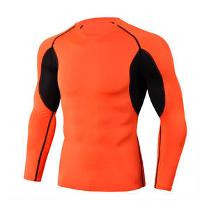 เสื้อแขนยาวรัดกล้ามเนื้อสำหรับผู้ชาย,เสื้อออกกำลังกายผ้าสแปนเด็กซ์/โพลีเอสเตอร์แห้งเร็วสำหรับผู้ใหญ่ - Product Image 6