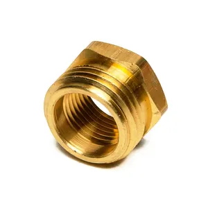 Quick connect Brass Hex Bushing Reducer Plug Adapter Pipe Fittings Threaded Reducing Copper Water Gas Adapter Coupler Connector
