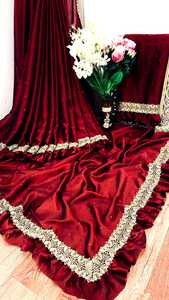 Magnifique look vêtements de mariage Vichitra soie Saree avec chemisier pièce femmes indiennes portent pas cher bas prix fabrication en gros Surat Alphanumero - Product Image 3