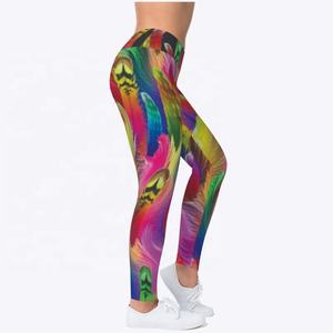 กางเกงเลกกิ้ง/กางเกงโยคะสำหรับผู้หญิง ออกกำลังกาย วิ่ง ฟิตเนส ทรงยาว มีกระเป๋าข้าง เอวสูง ป้องกันแบคทีเรีย แห้งเร็ว ผลิตจากโพลีเอสเตอร์/สแปนเด็กซ์ - Product Image 4