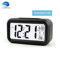Elektronik Digital LCD Kalender Meja Tampilan Suhu Meja Alarm Clock