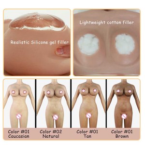 URCHOICE - Prótesis <span class=keywords><strong>de</strong></span> Senos <span class=keywords><strong>de</strong></span> Silicona para Hombre, Talla Grande H G, Traje <span class=keywords><strong>de</strong></span> Cuerpo Entero <span class=keywords><strong>de</strong></span> Silicona con Brazos, para Crossdresser, Travesti - Product Image 3