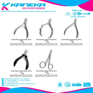 Kaneka Enterprises Pinces à cuticules professionnelles pour les soins des ongles et de la manucure Logo laser Utilisation personnelle certifiée - Product Image 6