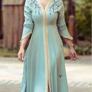 Vestido caftán elegante para fiesta y boda, con adornos de cuentas de cristal, trabajo de piedra, novedad de 2021 - Product Image 1