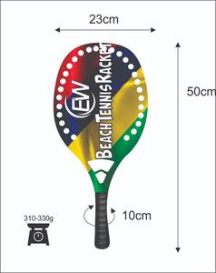 Raquetas de Tenis de Playa Hechas a Medida para Padel/Spaddle - Empuñadura de Fibra de Carbono, Cara de 22 mm, Peso de 320-340 g, Longitud de 50 cm, Logotipos y Colores Personalizados - Product Image 6
