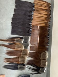 Cabello Remy de Donante, Liso Sedoso, Doble Trama a Máquina, Trama Simple, Liso Natural, Suave y Brillante - Product Image 1