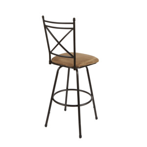 Último diseño muebles industriales PU cuero cojín asiento Metal Bar silla para Hotel comedor al aire libre sala de estar - Product Image 3