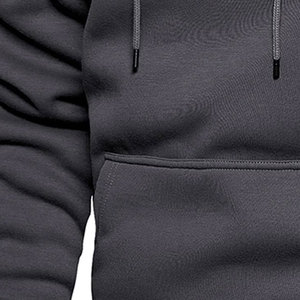 Nuevas Sudaderas de Forro Polar para Hombre, Ajustadas, Lisas, Antiarrugas, Transpirables, con Logotipo Personalizado para Venta al por Mayor - Product Image 4